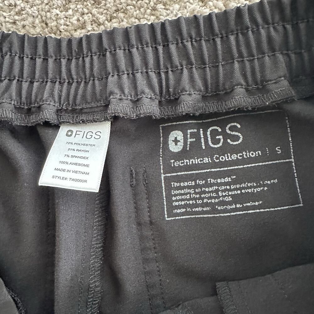 Figs Technical Collection Women's Size S Black Cargo Scrub Pants TW2000R - Picture 3 of 13